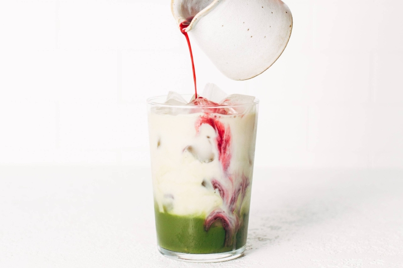 Blueberry Matcha Latte