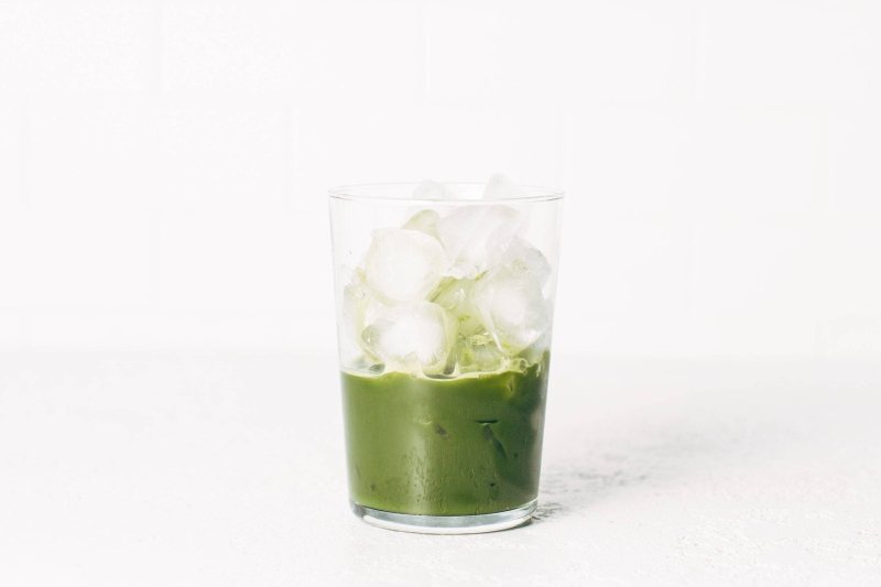 Blueberry Matcha Latte