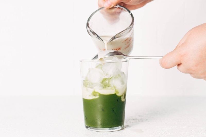 Blueberry Matcha Latte