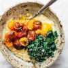 Roasted Tomatoes with Goat Cheese Polenta